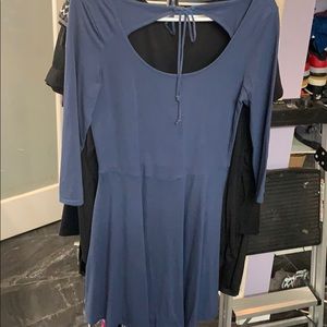 AE navy blue mid arm dress